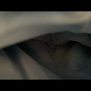 Blue faux fur purse like new never been used clean on inside n out